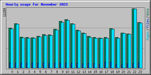 Hourly usage for November 2023